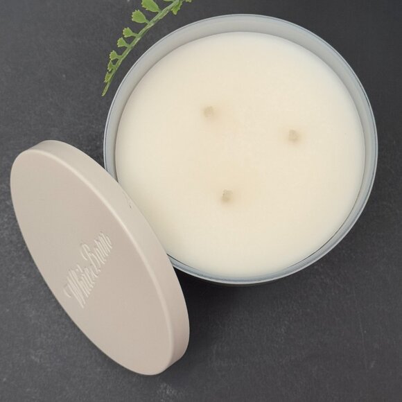 BBW Blue Verbena & Lime White Barn Bath & Body Works 3 Wick Candle - Picture 6 of 10